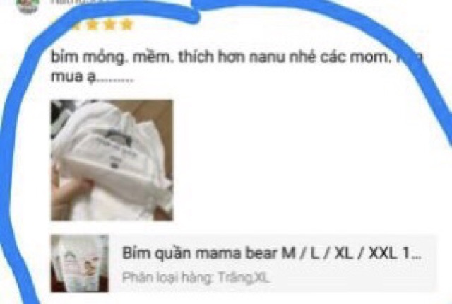 50c bỉm quần mama bear size 50M 50L 50XL 50XXL