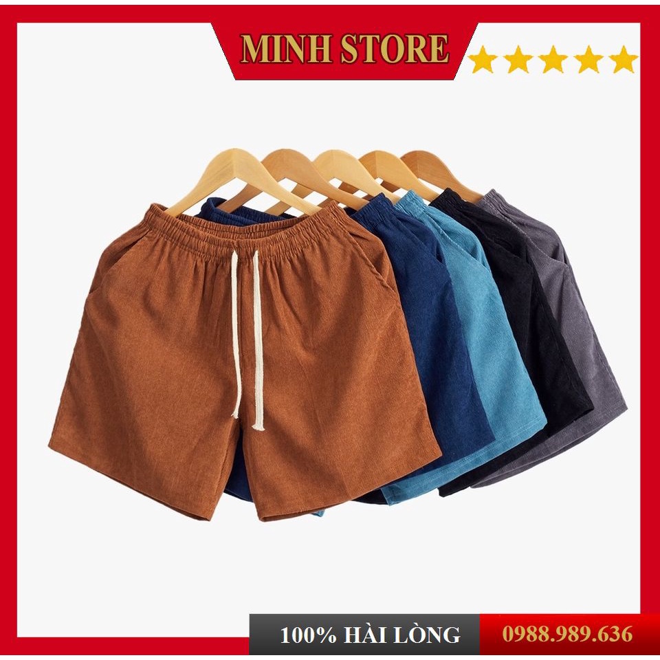 Quần đùi đũi nam thể thao co dãn thoáng mát, quần short nam chất nhung mịn phong cách Hàn Quốc QD06 - MS88