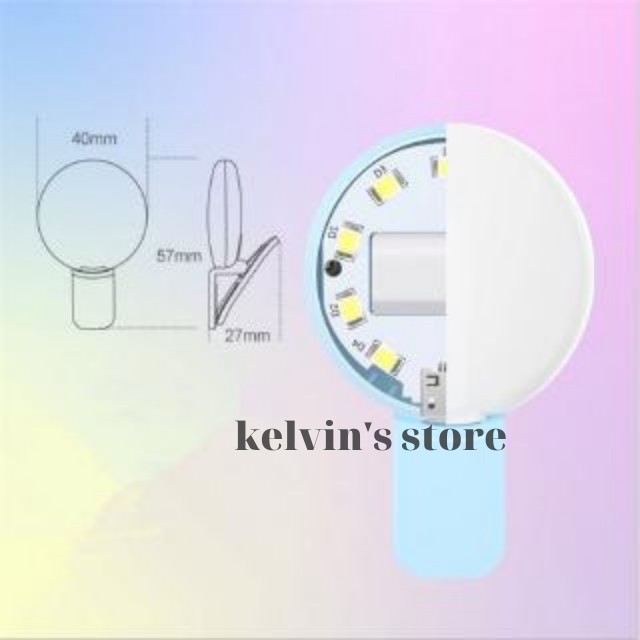 Đèn Kẹp Selfie Mini Q Cao Cấp dành cho điện thoại, Nhỏ Gọn Tiện Lợi .