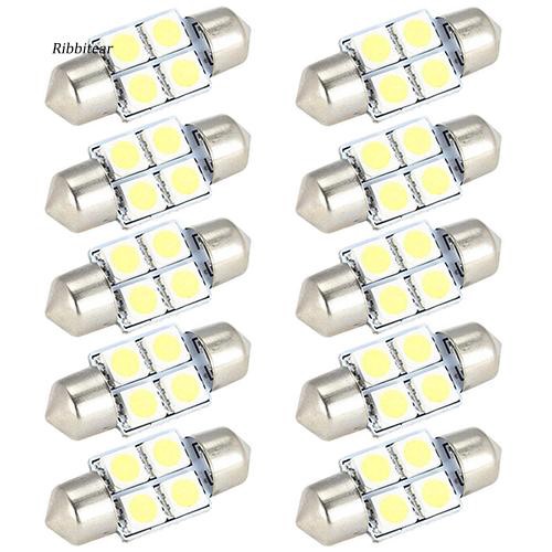 Set 2 bóng đèn trần xe hơi chuyên dụng 31mm 4 smd 5050 led dc 12v