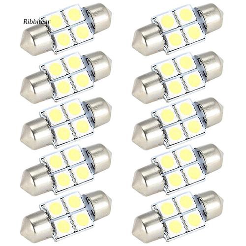 Set 2 bóng đèn trần xe hơi chuyên dụng 31MM 4 SMD 5050 LED DC 12V