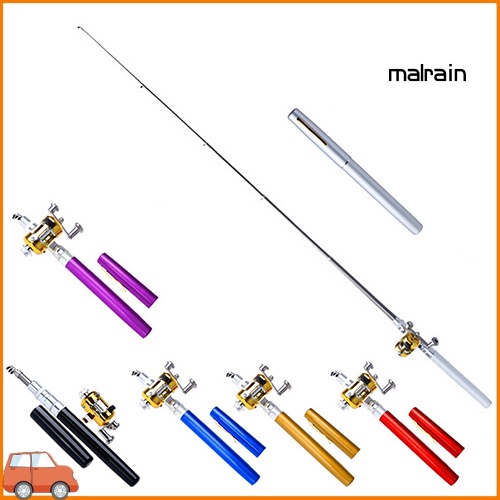 Cần Câu Cá Mini Bằng Hợp Kim Nhôm Hình Cây Bút Tiện Dụng