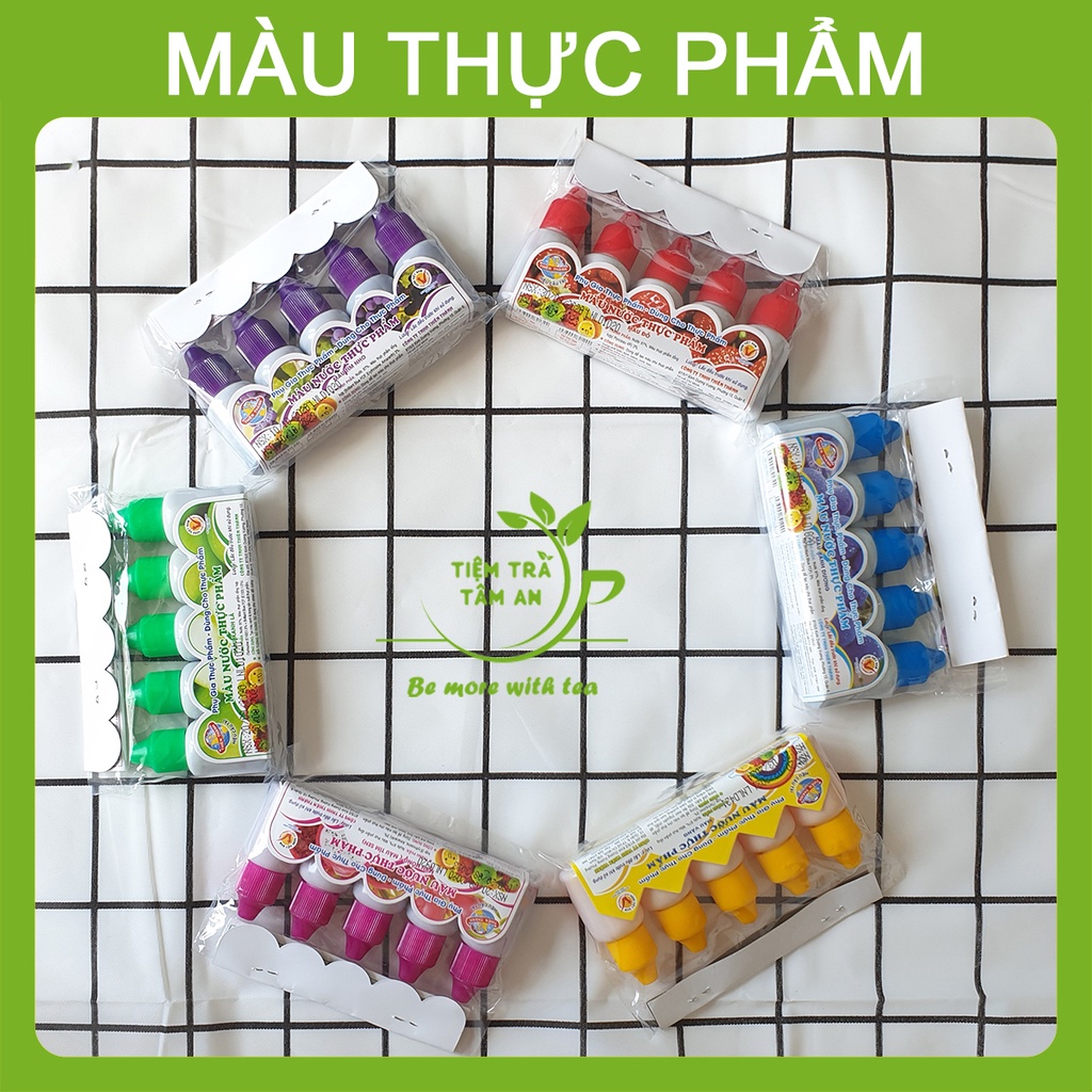 Màu thực phẩm Thiên Thành, màu nước thực phẩm Thiên Thành lọ 10 mL, phẩm màu - Tiệm Trà Tâm An