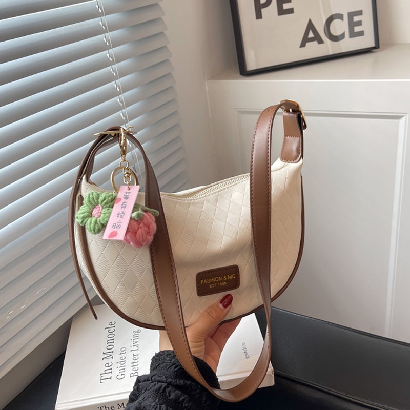 Túi đeo vai IELGY màu sắc tương phản phong cách phương tây thời trang dành cho nữ