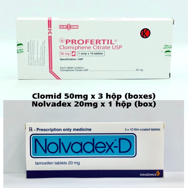 COMBO PCT GỒM 3 CLOMID + 1 NOLVADEX