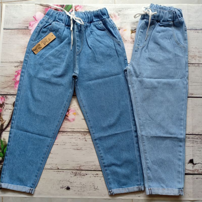 quần baggy jeans 9 tấc lưng thun