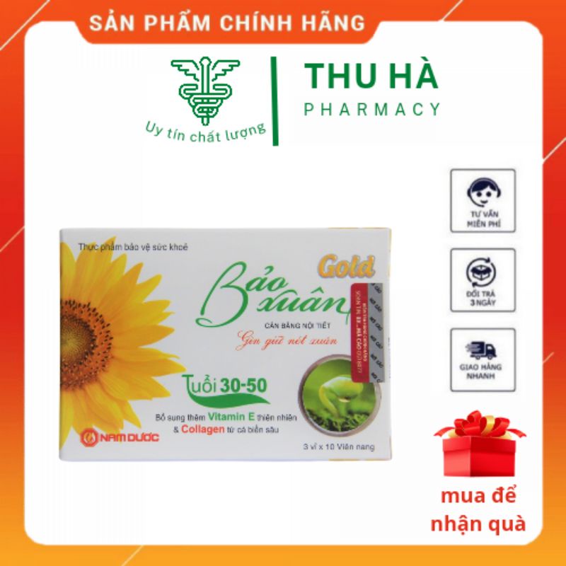 Bảo xuân gold bổ sung nội tiết tố nữ, làm chậm quá trình lão hóa, giảm bốc hỏa