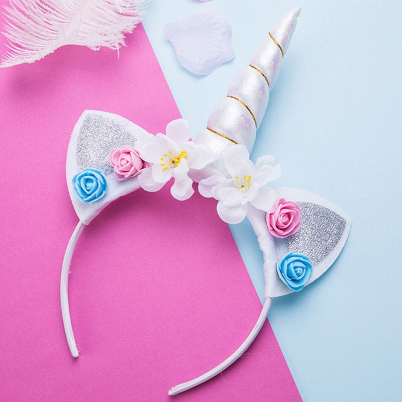 (MớI) Băng BuộC ĐầU HìNh NgựA Unicorn Dễ Thương Cho Bé GáI
