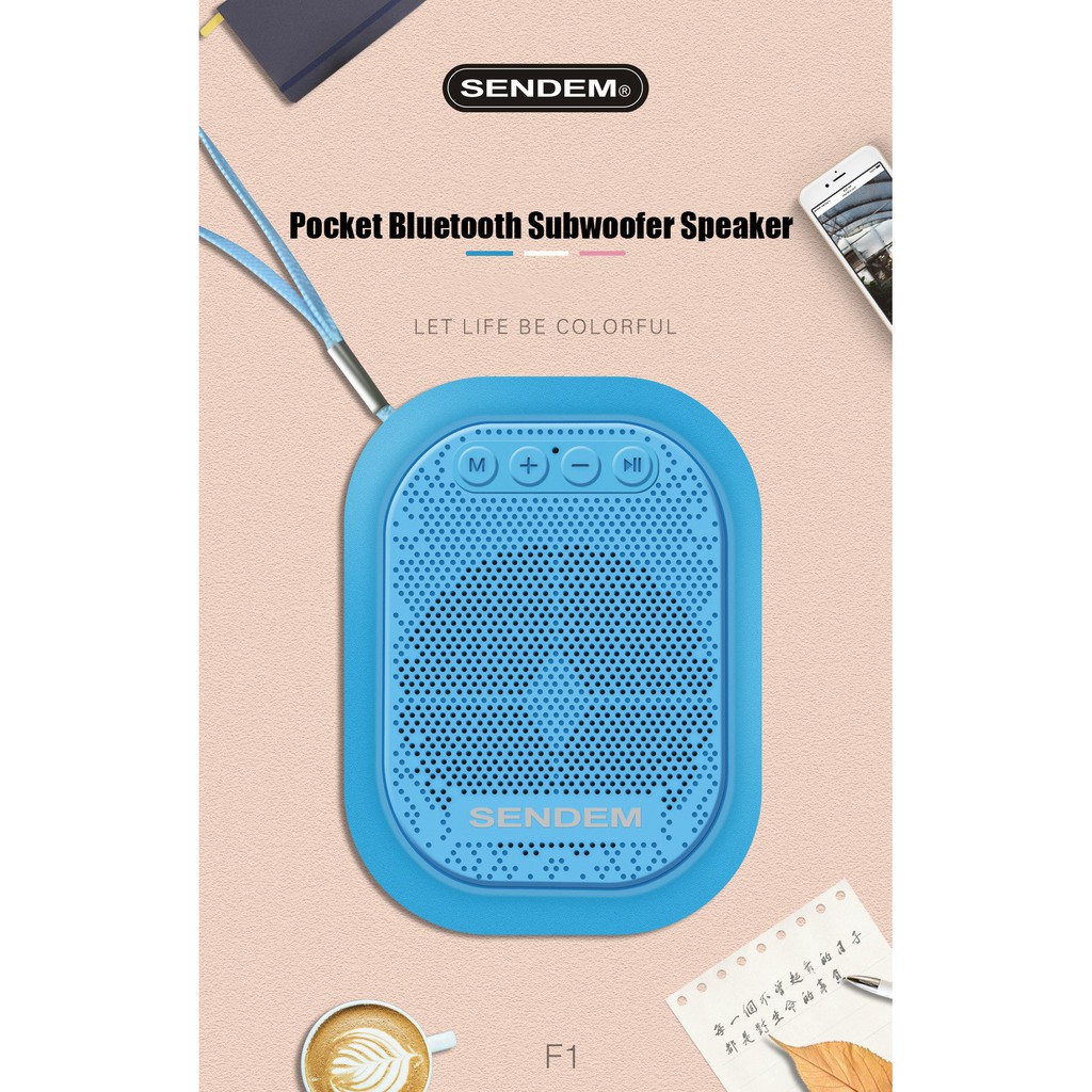 Loa Bluetooth Sendem F1 - Nhỏ gọn - Âm thanh lớn - Thời trang