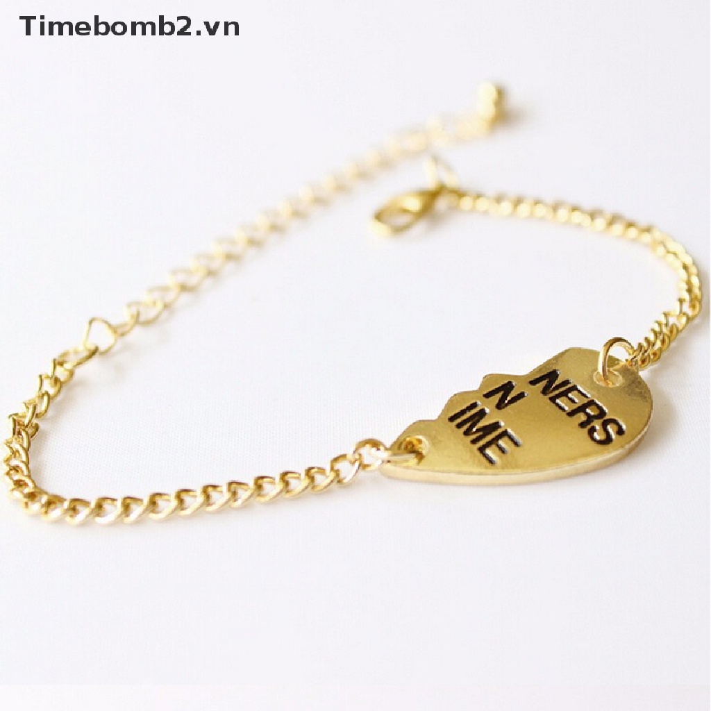 Bộ 2 Vòng Tay Mặt Trái Tim Chia Ngăn Dùng Làm Quà Tặng Tốt Nhất