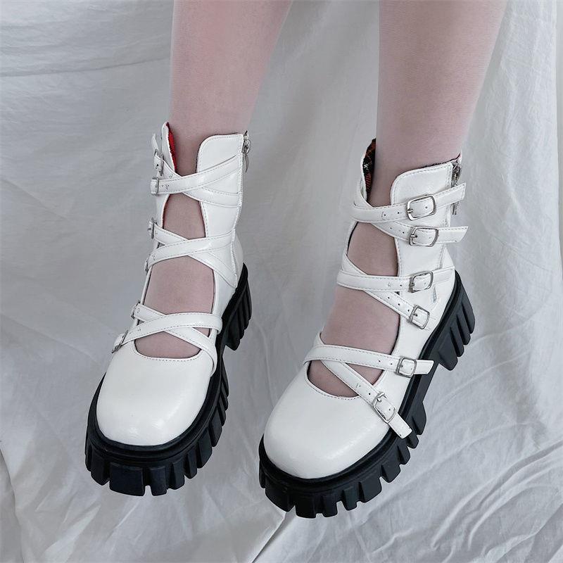 Giày Bốt Martin Đế Dày Thời Trang Mùa Hè 2022 Kiểu Punk Cá Tính Cho Nữ