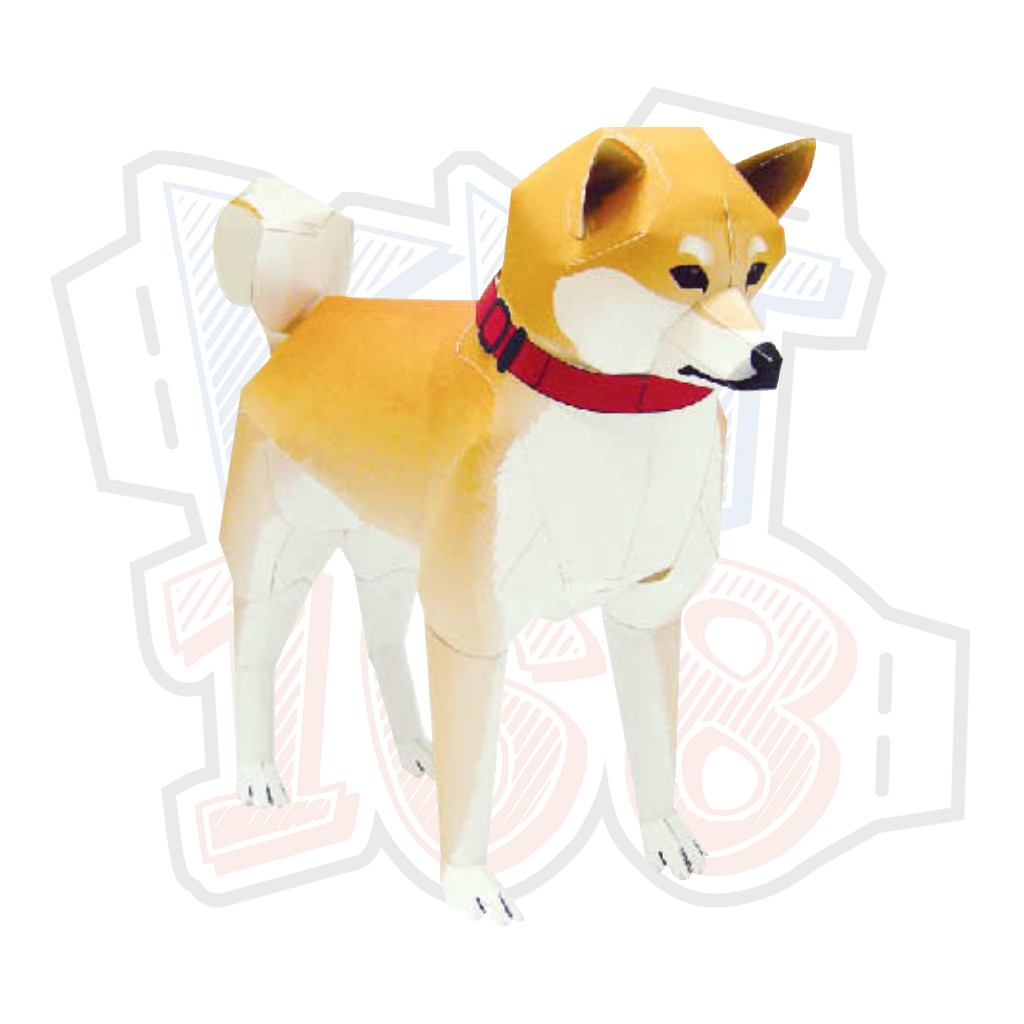 Mô hình giấy động vật Chó Shiba