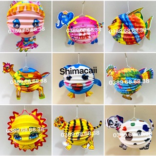 <COMBO 10 CÁI 10 MẪU> LỒNG ĐÈN TRUNG THU HÌNH THÚ SIZE TRUNG