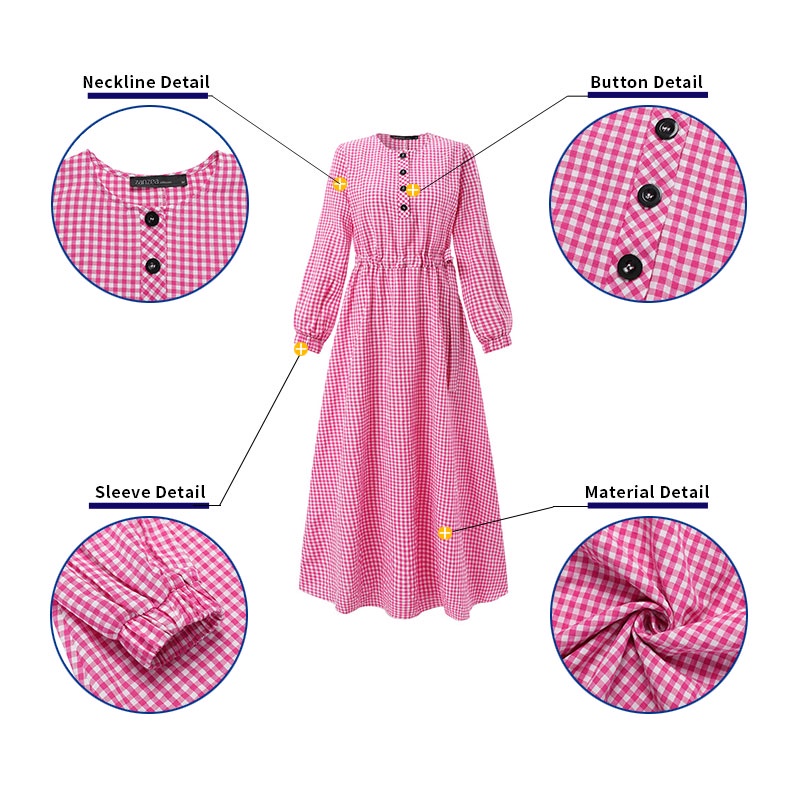 Zanzea Đầm Maxi Dài Tay In Họa Tiết Phong Cách Hồi Giáo Thời Trang Cho Nữ