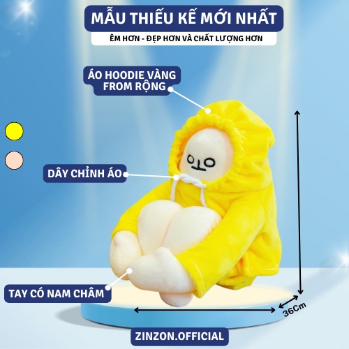 Gấu bông người chuối trầm cảm banaman nhồi bông êm mịn dễ thương cao cấp ZinZon