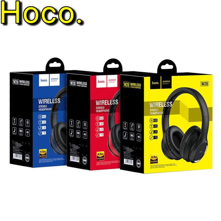 Tai Nghe Chụp Tai Bluetooth HOCO W28 - Dung Lượng Pin 250mAh Âm thanh cực hay sống động - Hàng Chính Hãng