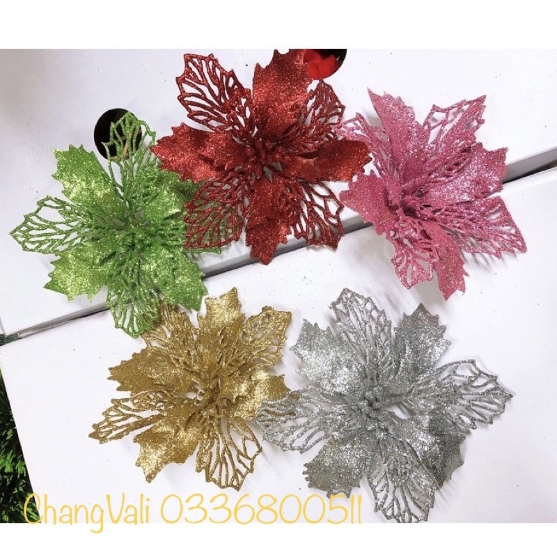 Hoa trạng nguyên Kép KIM TUYẾN trang trí noel, làm oản tài lộc - HN3