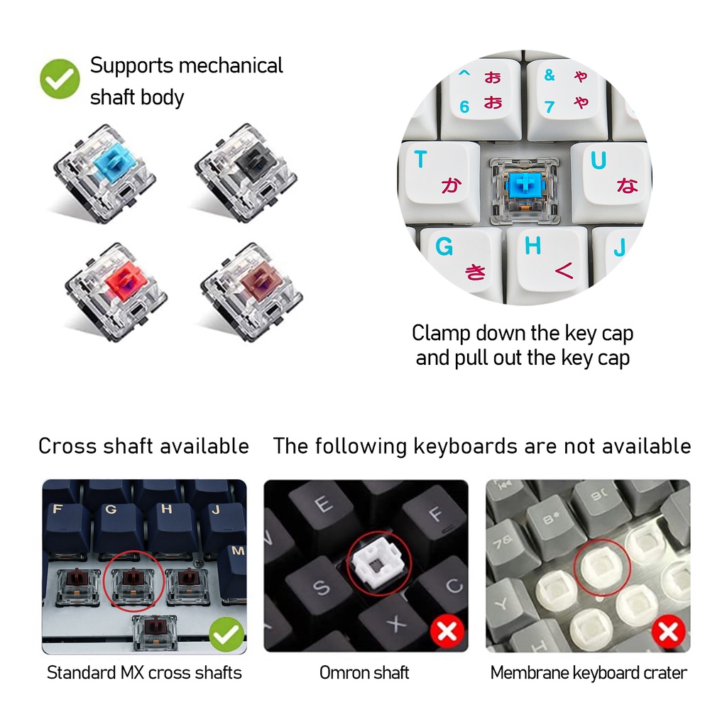 Keycaps, 120 phím thăng hoa PBT XDA màu xanh sushi keycaps Bàn phím cơ Cherry MX keycaps Bàn phím chơi game