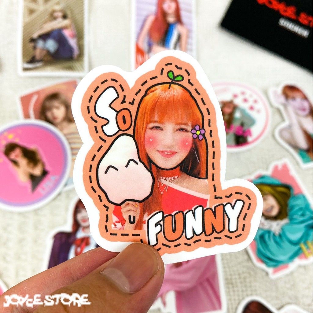 Bộ 50 Sticker (nhãn dán) NỮ IDOL HÀN-THÁI - dán nón bảo hiểm, ghi-ta, tủ lạnh, máy tính