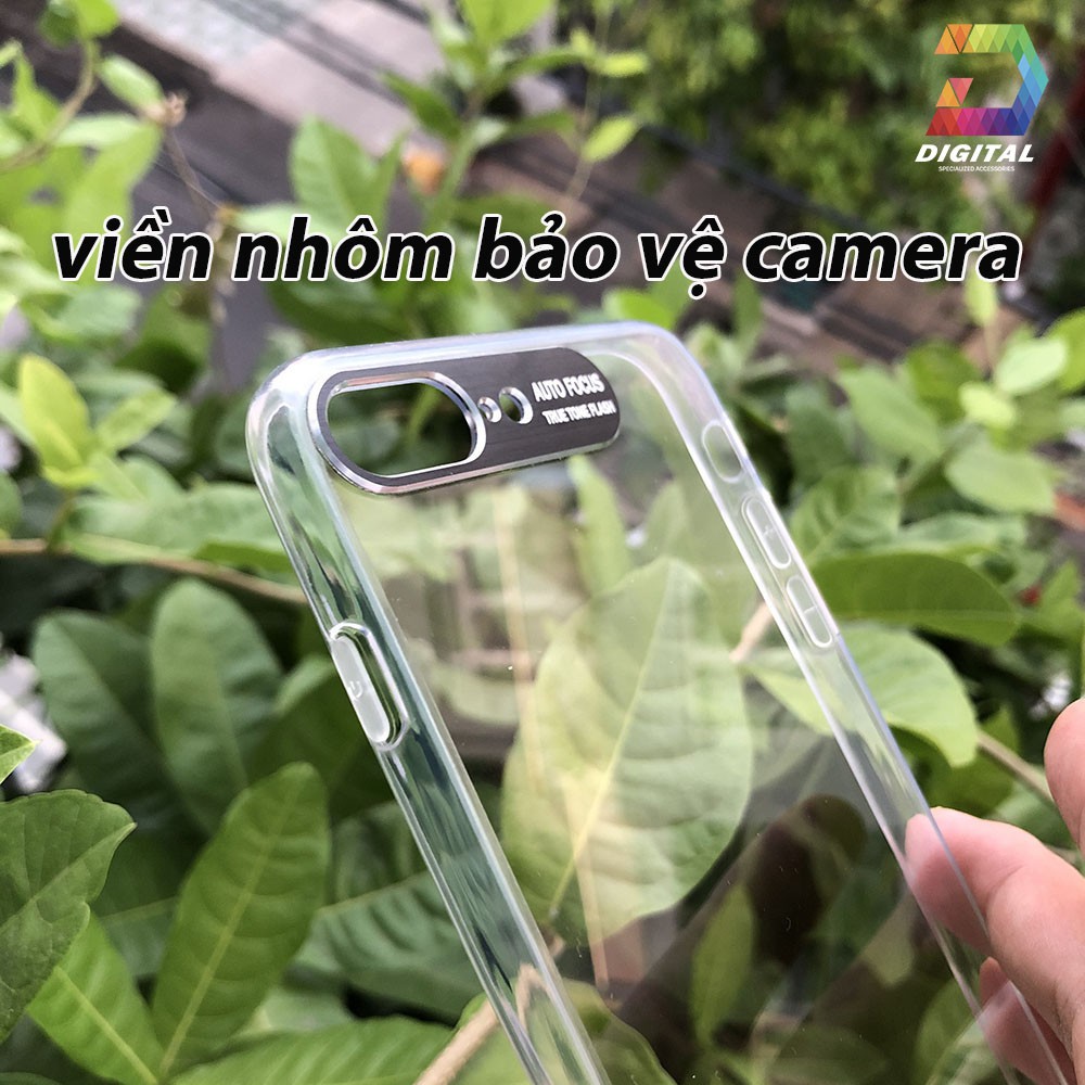 Ốp Lưng iPhone 7 Plus , 8 Plus Viền Nhôm Bảo Vệ Camera Siêu Đẹp