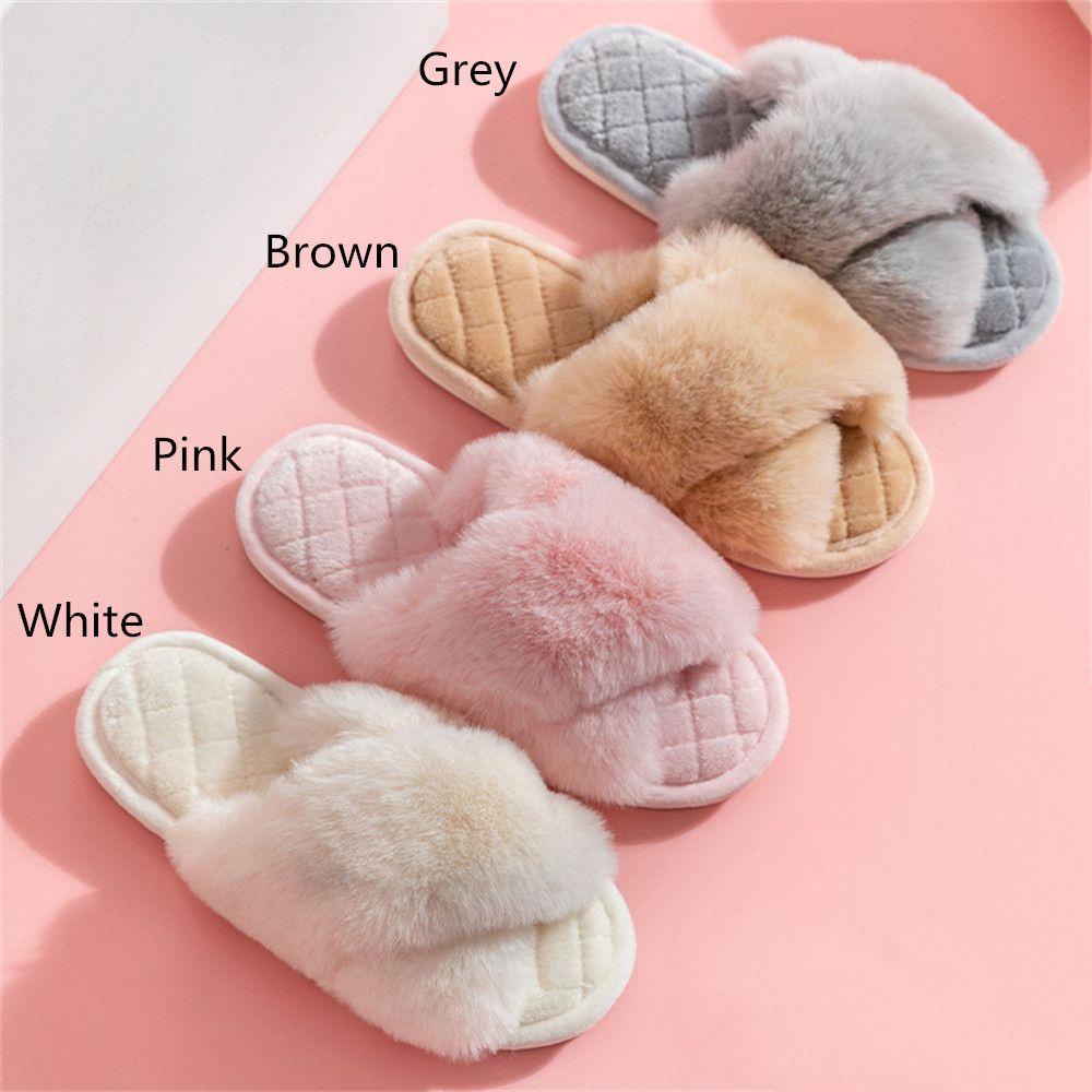 .Dép Bông Đi Trong Nhà Chống Trượt Mềm Mại Thời Trang Mùa Đông