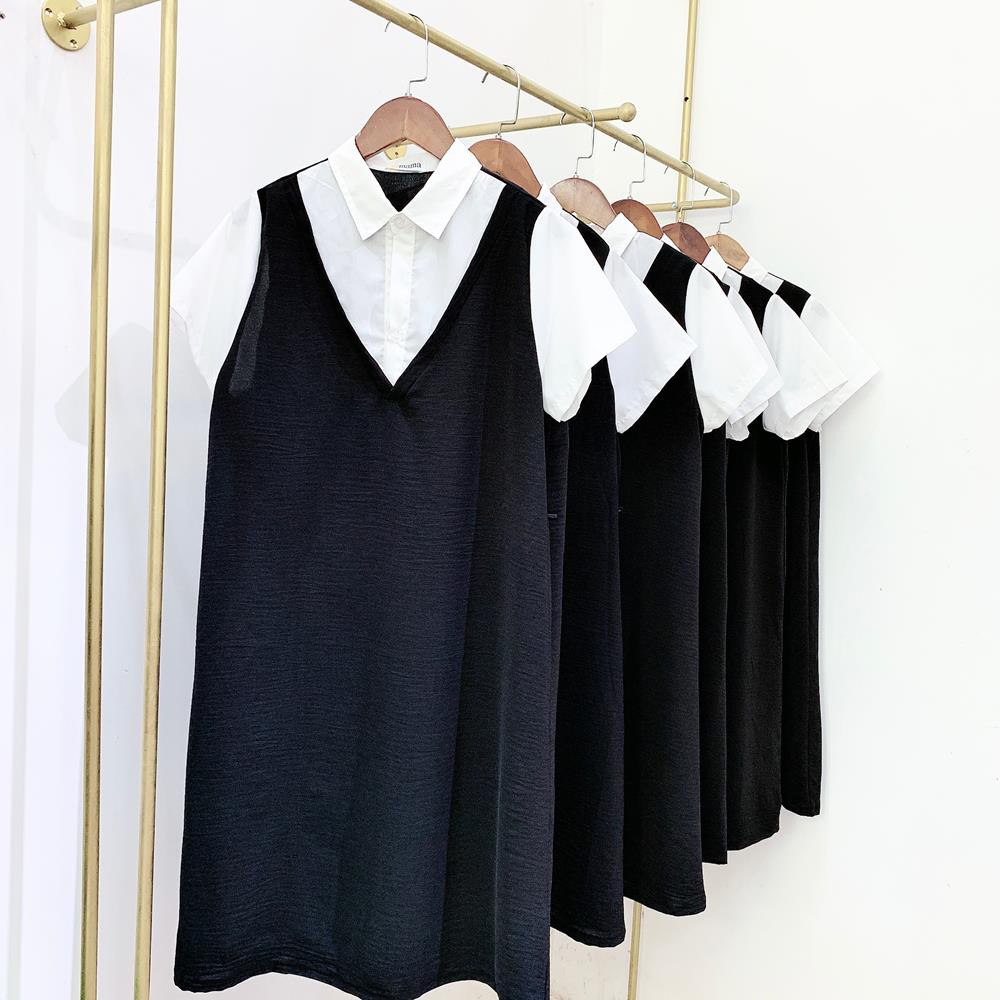 Váy bầu dự tiệc rẻ đẹp thiết kế mùa hè dáng suông giá rẻ - V44