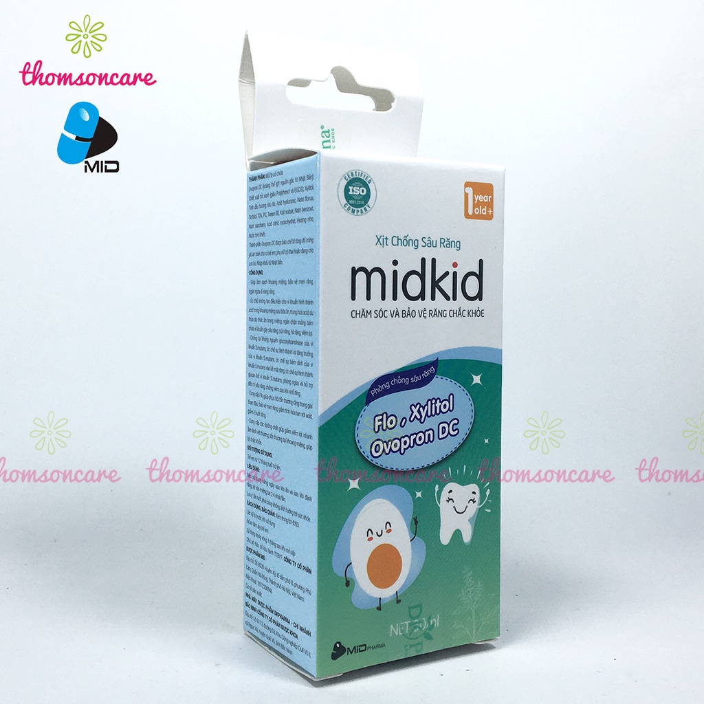 Xịt chống sâu răng Midkid và gạc rơ lưỡi Tanaphar giúp bảo vệ men răng, ngăn ngừa ố vàng, phù hợp cho trẻ em từ 1 tuổi