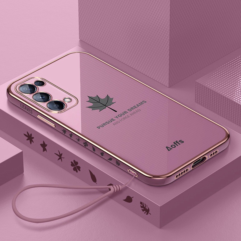 ốp lưng điện thoại mạ sang trọng tương thích cho OPPO Reno 5 5F / Reno 5 Pro / Reno 6 5G / Reno 6Z Với bảo vệ ống kính máy ảnh silicone chống sốc Vỏ mềm case