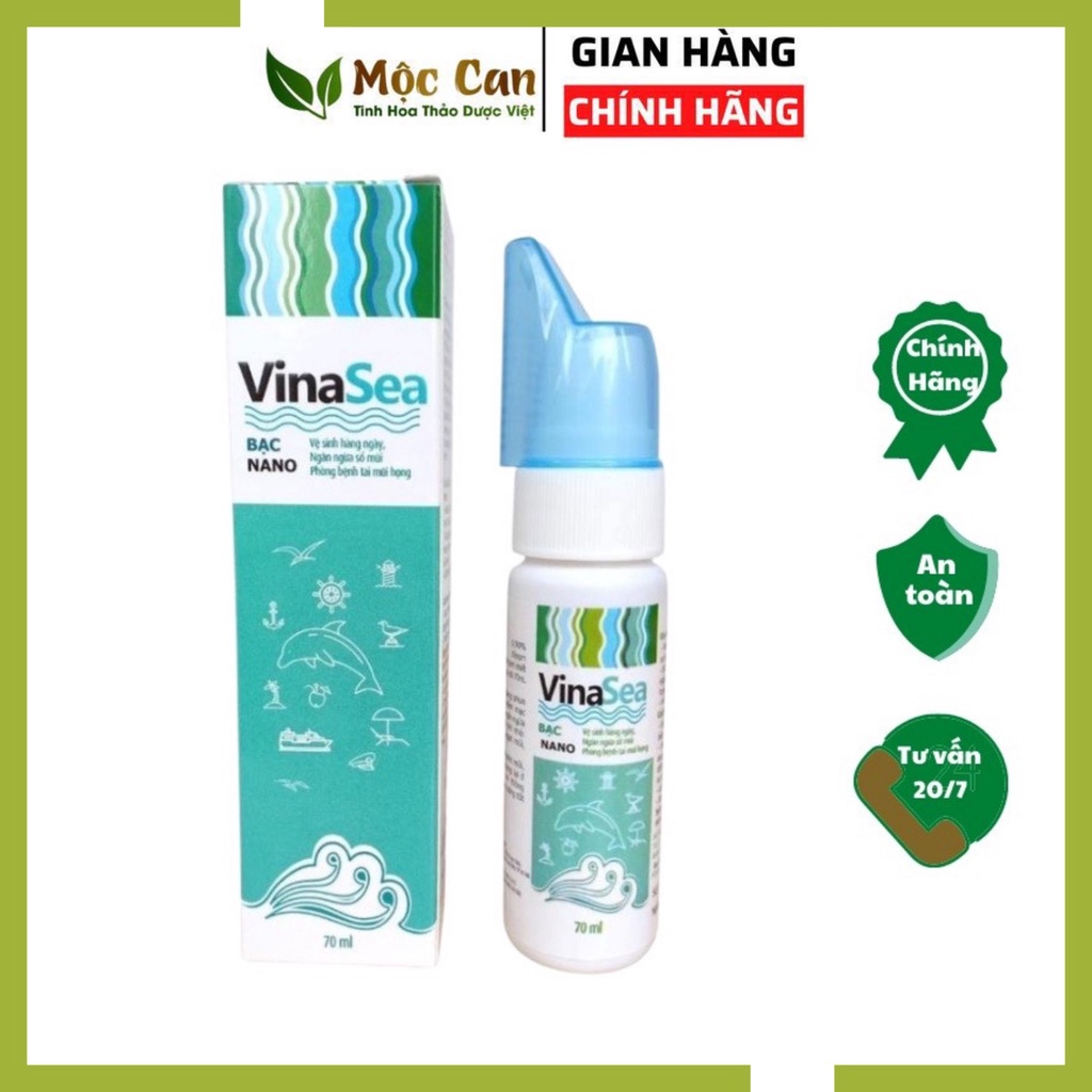 Xịt Mũi Cá Heo, Khử Khuẩn VINASEA - Giảm Ngạt Mũi, Chăm Sóc Mũi - Phù Hợp Mọi Lứa Tuổi: Trẻ Sơ Sinh - Trẻ Em - Người Lớn