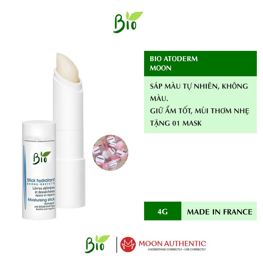 Son Dưỡng Môi Bio Atoderm Levres Pháp 4g - Bao Bì 2020