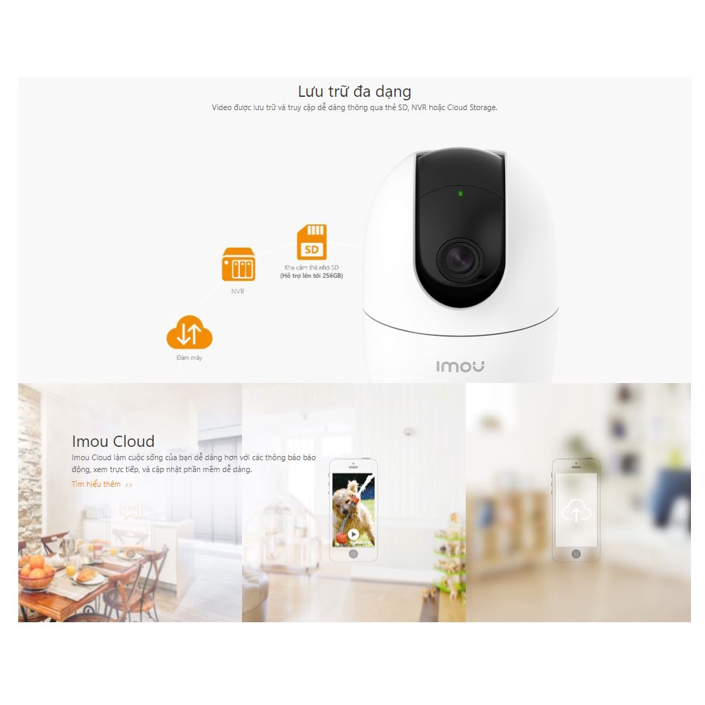 Camera IMOU wifi,Camera IMOU Ranger 2 A22EP 2MP, A42P 4MP,xoay,đàm thoại,phát hiện chuyển động–Hàng chính hãng BH 24T