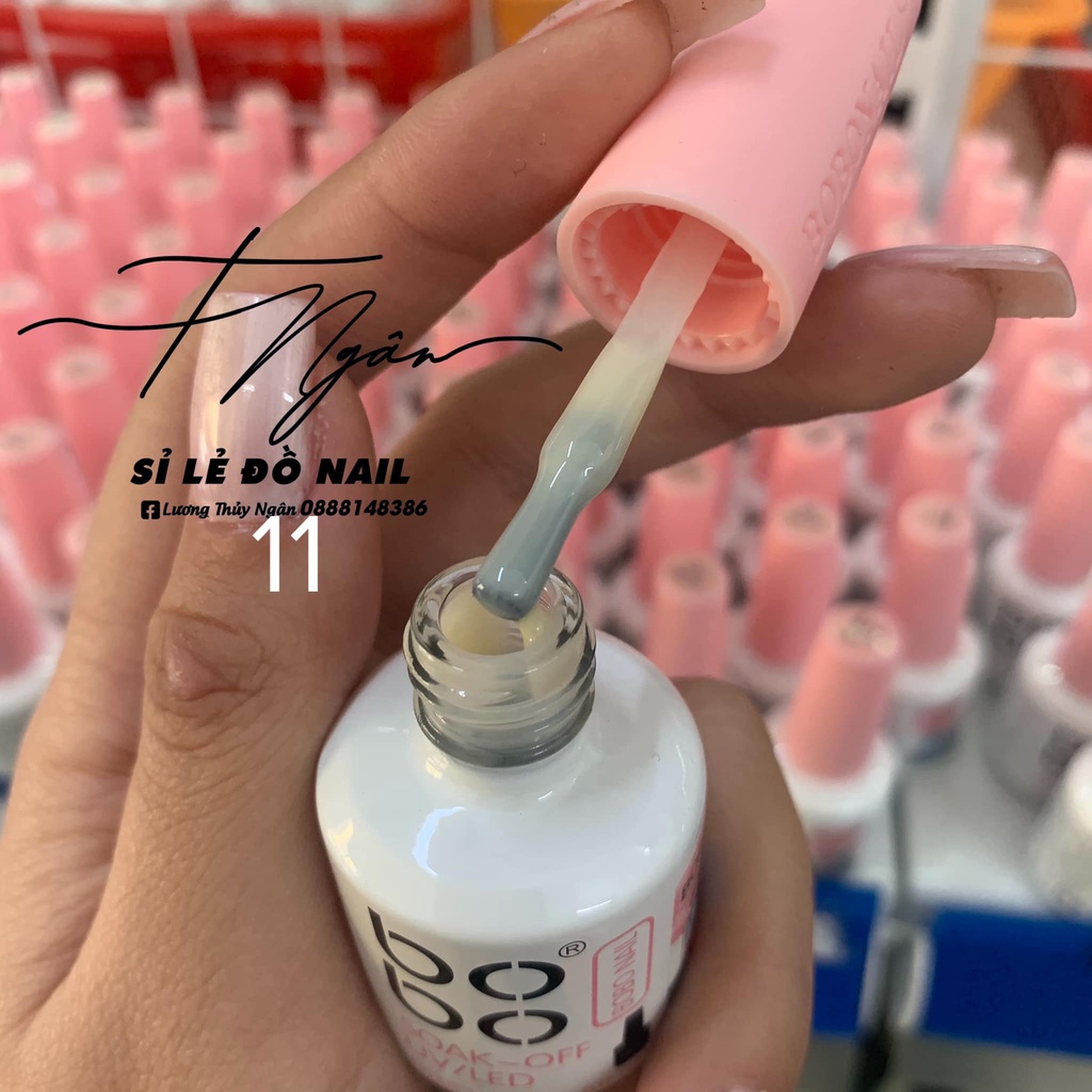Sơn Gel Thạch Bobo Set 12 Màu 15ml Chính Hãng Có Tem QR Code (Bán lẻ chai)
