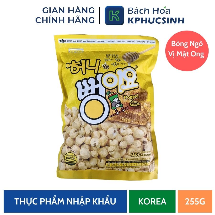 Bỏng ngô hàn quốc vị mật ong 255g KPHUCSINH - Hàng Chính Hãng