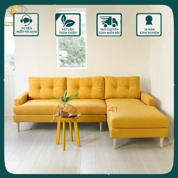 Bộ ghế sofa góc L kích thước 2m4x1m6 kiểu dáng thanh lịch, sang trọng - tùy chọn màu sắc