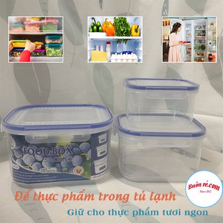 Bộ 3 hộp đựng thực phẩm thức ăn Việt Nhật có khóa chắc chắn an toàn tiện lợi (MS:6532) - Buôn rẻ 01289