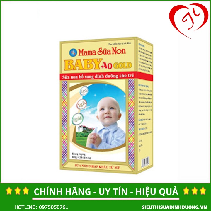 Sữa bột Colosmulti Baby A0 Gold hộp 20 gói x 6g tăng cường tiêu hóa và sức đề kháng cho bé