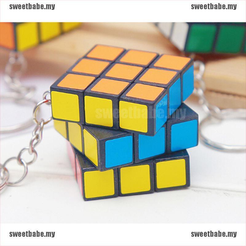 Móc Chìa Khóa Hình Khối Rubik 3cm Sáng Tạo