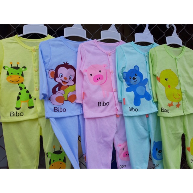 Bộ cúc mở dài tay nhiều màu QATE035 cho bé 5-15kg