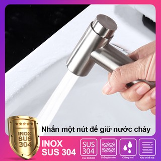 zeego Tay xịt vệ sinh Bộ vòi xịt vệ sinh Inox SUS 304 Cao cấp Chất liệu inox bền chắc U-1089