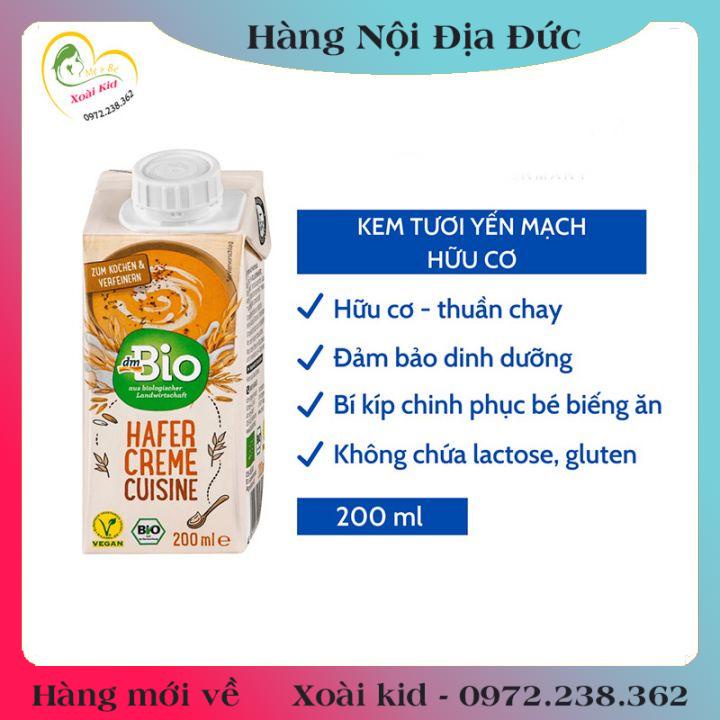 [auth] Kem tươi yến mạch hữu cơ DM Bio 200ml nội địa Đức [Hot]