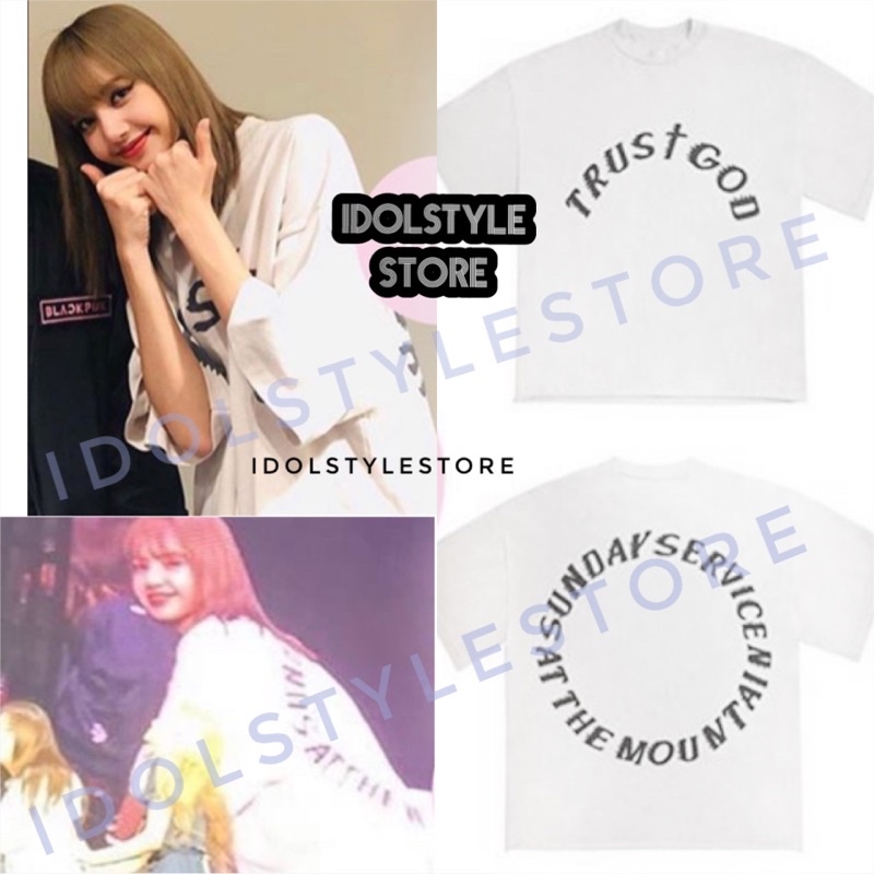 (kèm card  BLackpink) áo phông Trust của Lisa Blackpink