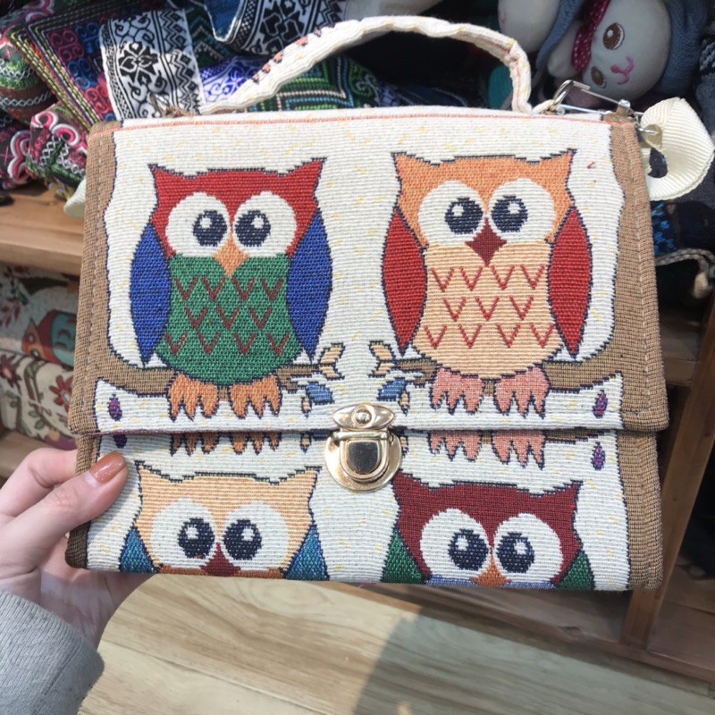 Túi xách rèm - túi cài thổ cẩm