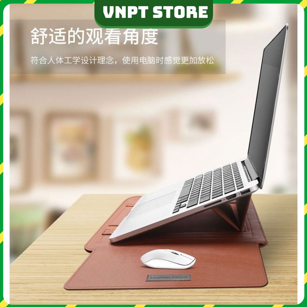 Túi da PU đựng máy tính xách tay thích hợp cho dòng Macbook Air Pro/Macbook Air 11/12/13.3/15.4 inch