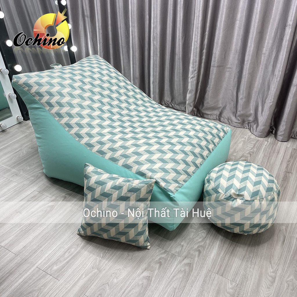𝐂𝐎𝐌𝐁𝐎 Bộ Ghế Lười Hạt Xốp 3 Món Dáng Sofa Giường Cực Xinh Mang Phong Cách Hiện Đại (Kèm Hạt Xốp)