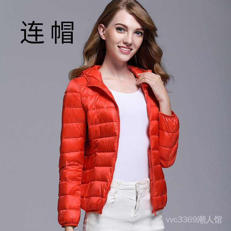 Áo khoác phao cổ đứng có mũ trùm đầu phong cách thời trang thu đông hàn quốc cho nữ | BigBuy360 - bigbuy360.vn