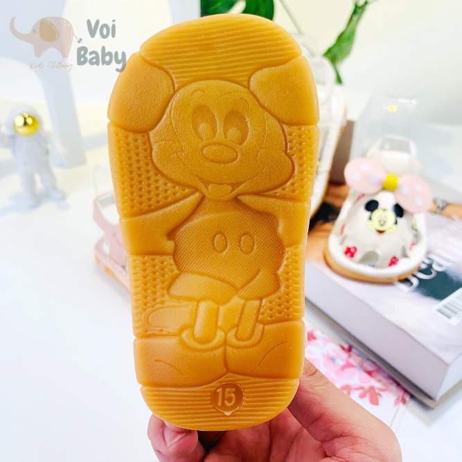 Dép tập đi cho bé gái hình mickey DTD3