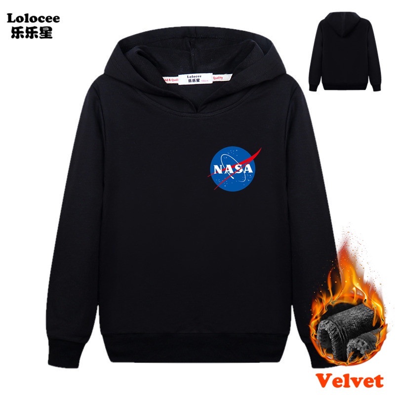 MỚI Áo hoodie tay dài in hình logo Nasa 3D thời trang mùa đông