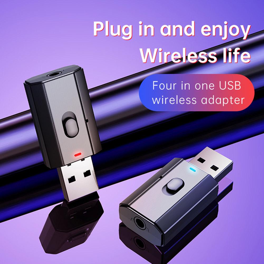Bộ điều hợp Bluetooth Mini USB Bộ phát Bluetooth không dây Bộ thu 3.5mm AUX Adaptador cho PC TV trên ô tô | BigBuy360 - bigbuy360.vn