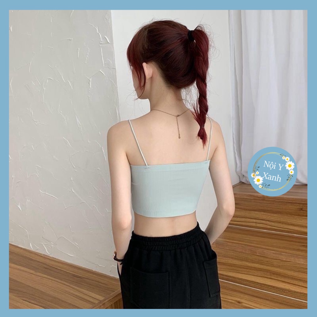 Áo Bra Nữ 2 Dây Mảnh Có Đệm Ngực Trend Mới 709 Nội Y Xanh chất thoáng mát cao cấp