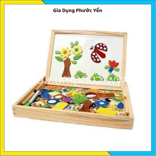 Đồ Chơi Giáo Dục Bộ Tranh Ghép Nam Châm 2 Mặt Bằng Gỗ Cho Bé Sáng Tạo - bảng ghép nam châm